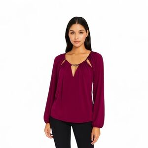 Jennifer Lopez, Women’s, Fuchsia Blouse. Petite Large. New With Tags